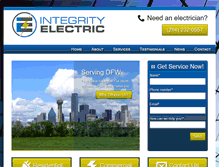 Tablet Screenshot of integrityelectricdfw.com